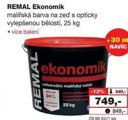 Barvy a laky drogerie REMAL Ekonomik malířská barva na zeď's opticky vylepšenou bělostí, 25 kg nabídka
