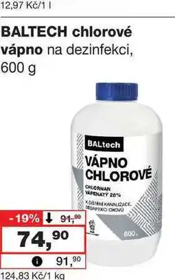 Barvy a laky drogerie BALTECH chlorové vápno na dezinfekci, 600 g nabídka