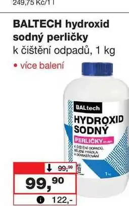Barvy a laky drogerie BALTECH hydroxid sodný perličky k čištění odpadů, 1 kg nabídka