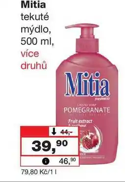 Barvy a laky drogerie Mitia tekuté mýdlo, 500 ml nabídka