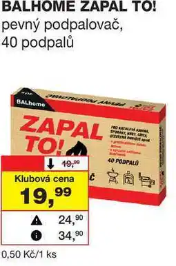 Barvy a laky drogerie BALHOME ZAPAL TO! pevný podpalovač, 40 podpalů nabídka