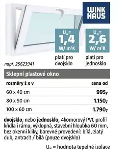 Bauhaus Sklepní plastové okno nabídka