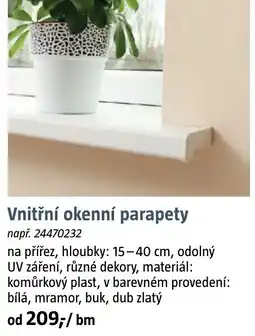 Bauhaus Vnitřní okenní parapety nabídka