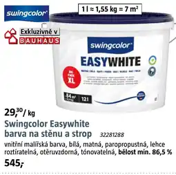 Bauhaus Swingcolor Easywhite barva na stěnu a strop nabídka