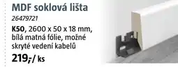 Bauhaus MDF soklová lišta nabídka
