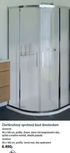 Bauhaus Čtvrtkruhový sprchový kout Amsterdam nabídka
