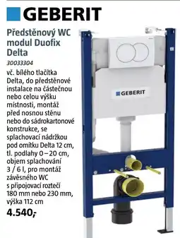Bauhaus Předstěnový WC modul Duofix Delta nabídka