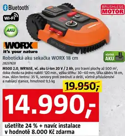 Bauhaus Robotická aku sekačka WORX 18 cm nabídka