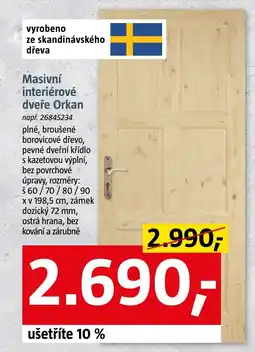 Bauhaus Masivní interiérové dveře Orkan nabídka