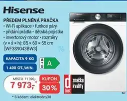 Planeo Elektro Hisense Předem plněná pračka nabídka