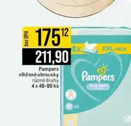 Jip Pampers vlhčené ubrousky různé druhy 4 x 46-80 ks nabídka