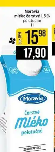 Jip Moravia mléko čerstvé 1,5% polotučné 1l nabídka
