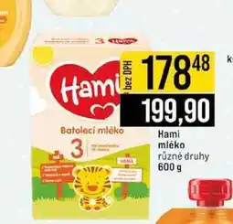 Jip Hami mléko různé druhy 600 g nabídka