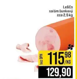 Jip Le&Co salám šunkový cca 2,5 kg nabídka