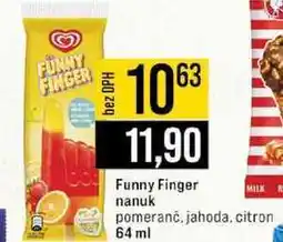 Jip Funny Finger nanuk pomeranč, jahoda, citron 64 ml nabídka