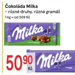 Žabka Čokoláda Milka nabídka