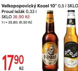 Žabka Velkopopovický Kozel 10° nabídka