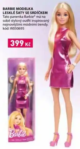 Wiky Barbie modelka lesklé šaty se srdíčkem nabídka