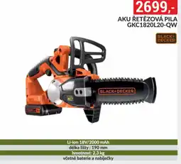 Baumax BLACK+ DECKER Aku řetězová pila gkc1820l20-qw nabídka