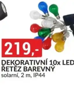 Baumax Dekorativní 10x led řetěz barevný solarní, 2 m, ip44 nabídka