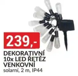 Baumax Dekorativní 10x led řetěz venkovní solarní, 2 m, ip44 nabídka