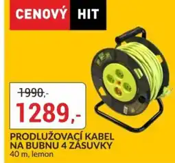 Baumax Prodlužovací kabel na bubnu 4 zásuvky 40 m, lemon nabídka