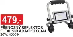 Baumax Přenosný reflektor flexi. skládací stojan 20w, 4000 k nabídka