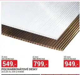 Baumax Polykarbonátové desky nabídka