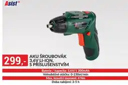 Baumax Aku šroubovák 3.6 V Li-ion s příslušenstvím nabídka