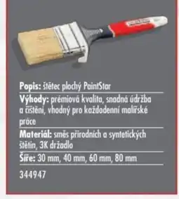 Uni Hobby Popis: štětec plochý PaintStar Výhody: prémiová kvalita, snadná údržba a čištění, vhodný pro každodenní malířské práce nabídka