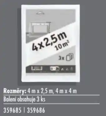 Uni Hobby Rozměry: 4 m x 2,5 m, 4 m x 4 m Balení obsahuje 3 ks nabídka