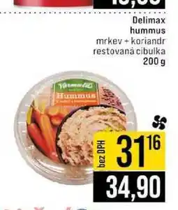 Jip Delimax hummus mrkev + koriandr restovaná cibulka 200 g nabídka