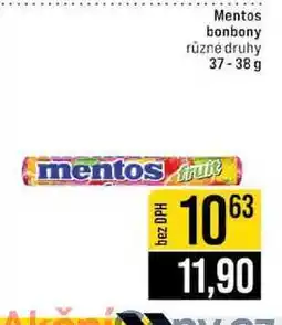Jip Mentos bonbony různé druhy 37-38 g nabídka