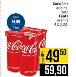 Jip Coca Cola original zero Fanta orange 4 x 0,33l nabídka