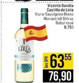 Vicente Gandia Castillo de Liria Viura-Sauvignon Blanc Monastrell Shiraz Bobal rosé 0,75l