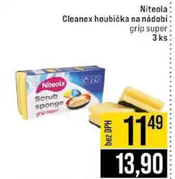 Jip Niteola Cleanex houbička na nádobí grip super 3 ks nabídka