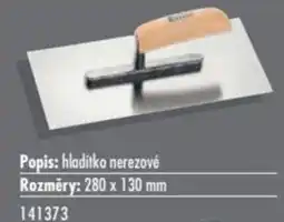 Uni Hobby Popis: hladítko nerezové Rozměry: 280 x 130 mm 141373 nabídka