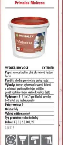Uni Hobby Primalex Malvena nabídka