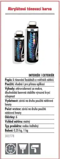 Uni Hobby Akrylátová tónovací barva nabídka