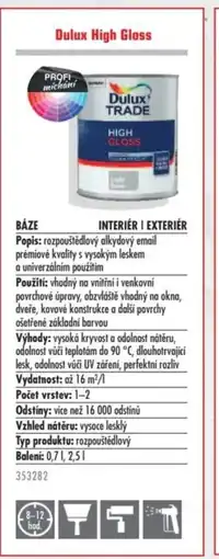 Uni Hobby Dulux High Gloss nabídka