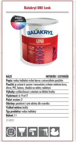 Uni Hobby Balakryl UNI Lesk nabídka