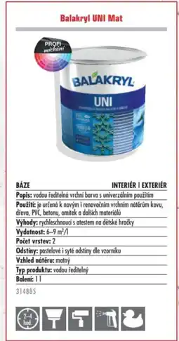 Uni Hobby Balakryl UNI Mat nabídka