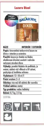Uni Hobby Lazura Dixol nabídka