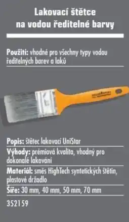 Uni Hobby Použití: vhodné pro všechny typy vodou ředitelných barev a laků nabídka
