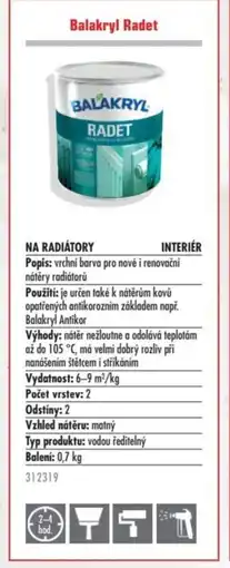 Uni Hobby Balakryl Radet nabídka