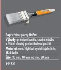 Uni Hobby Popis: štětec plochý UniStar nabídka