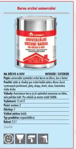Uni Hobby Barva vrchní univerzální nabídka