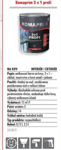 Uni Hobby Komaprim 3 v 1 profi nabídka