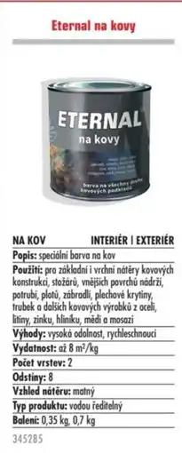 Uni Hobby Eternal na kovy nabídka