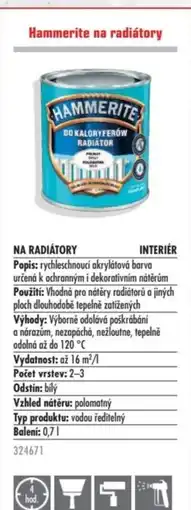 Uni Hobby Hammerite na radiátory nabídka